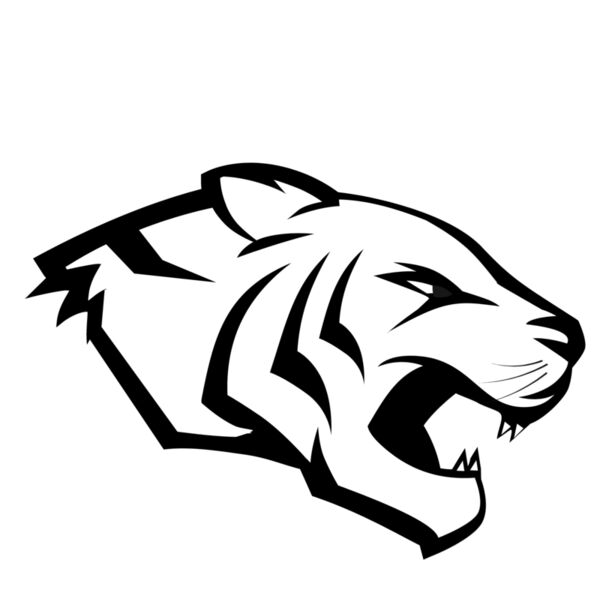 Tiger BLACK and WHITE   White outline letters TIGER Thumbnail